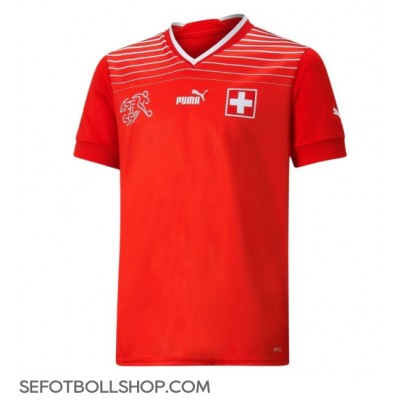 Billiga Schweiz Haris Seferovic #9 Hemma fotbollskläder VM 2022 Kortärmad